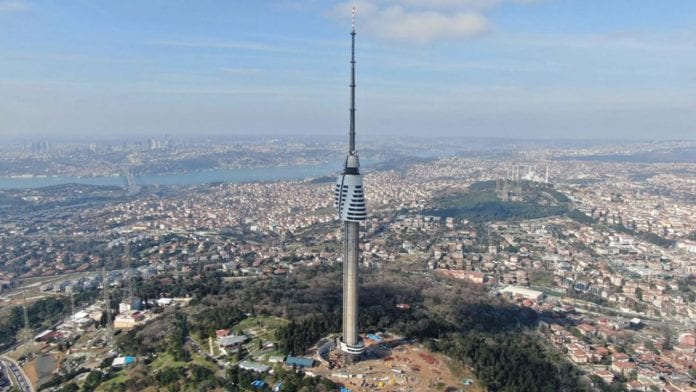 Çamlıca Kulesi'nde Montaj Tamam Çamlıca Kulesi'nde Montaj Tamam