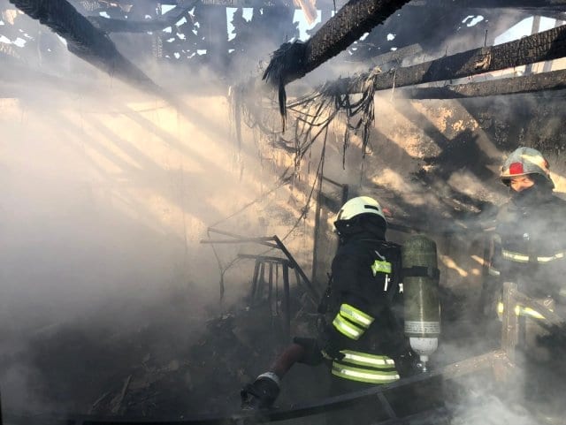 Osb'de İnşaat Şantiyesinde Yangın Osb'de İnşaat Şantiyesinde Yangın